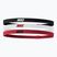 Kopfband Nike Elastic Headbands 2.0 3 Stk. black/white/university red