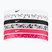 Stirnbänder Nike Headbands Printed 6 Stk. white/aster pink/black