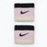Kopfband Nike Swoosh Wristbands pink foam/coconut milk/black