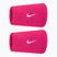 Schweißbänder fürs Handgelenk Nike Swoosh Classic Doublewide Wristbands 2 Stk vivid pink/white