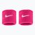 Schweißbänder fürs Handgelenk Nike Swoosh Classic Wristbands 2 Stück vivid pink/white