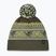 Wintermütze Eisbar Retroski Pompon olive/khaki green