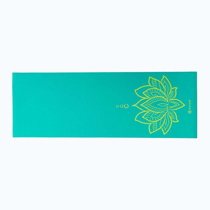 Gaiam Türkis Lotus Yoga-Matte 6 mm grün 62344 3