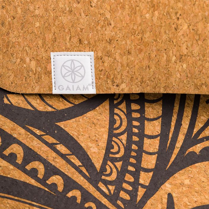 Gaiam Yoga-Matte gedruckt Kork Mandala 5 mm braun 63495 4