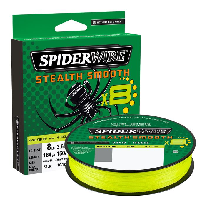 SpiderWire Stealth 8 gelbes Spinngeflecht 1515628 2