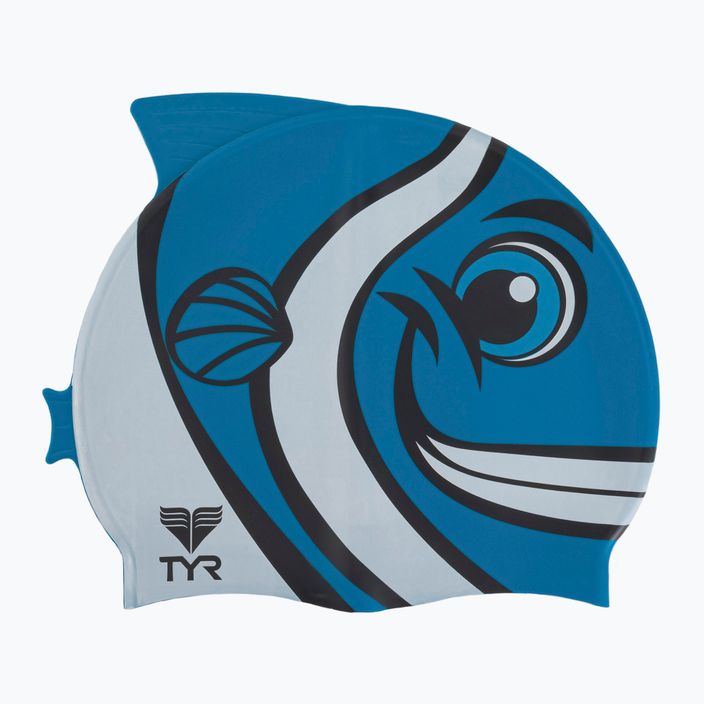 TYR Charactyr Happy Fish Kinderschwimmkappe blau LCSHFISH
