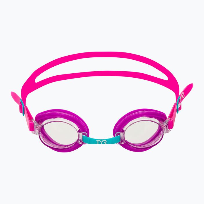 TYR Qualifier Schwimmbrille klar/violett/rosa 2