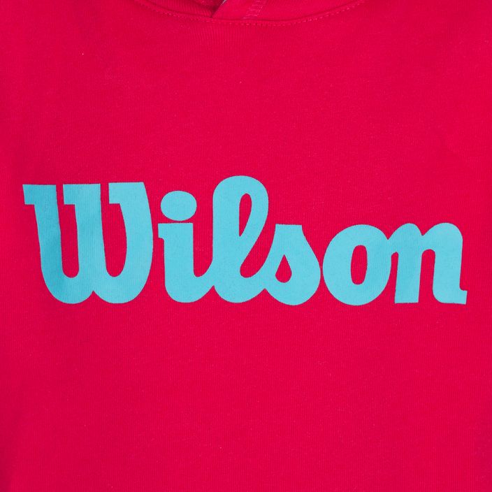 Wilson Kinder Tennis Sweatshirt Script Cotton PO Hoody rosa WRA769221 3