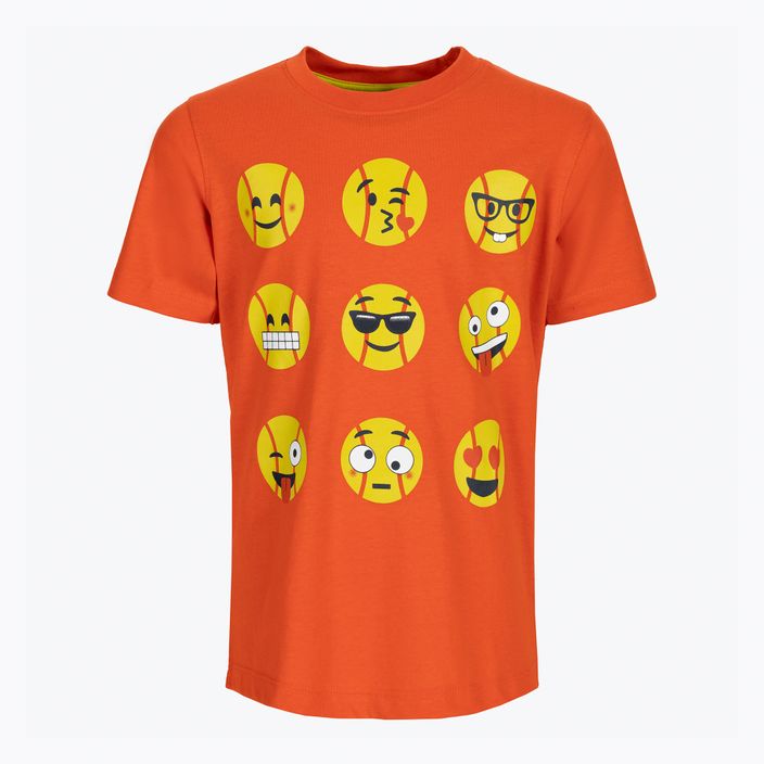 Kinder-Tennisshirt Wilson Emoti-Fun Tech Tee orange WRA807403