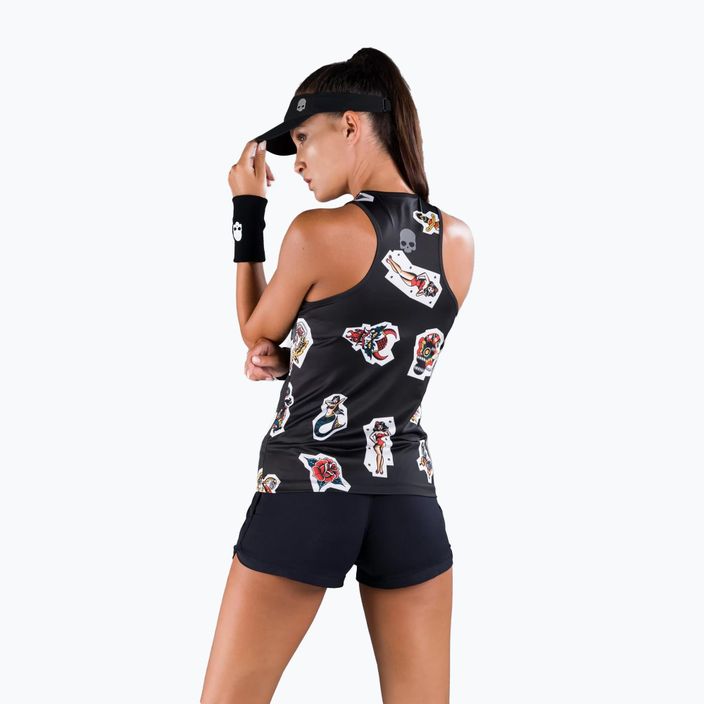 Damen-Tennisshirt HYDROGEN Tattoo Tech schwarz T01525007 4