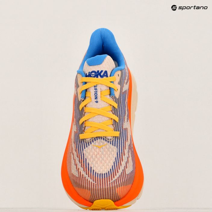 HOKA Clifton 9 ultramarine/electric tangerine Kinderlaufschuhe 16