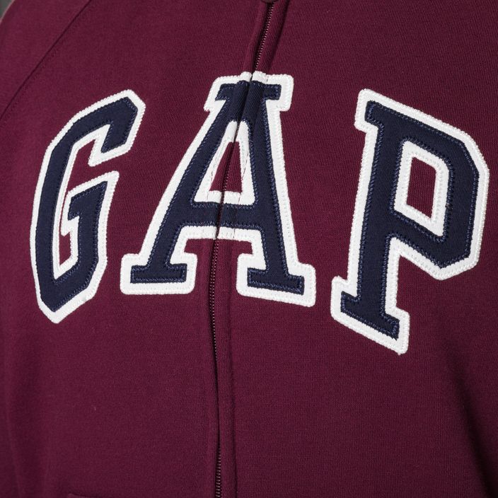 Damen GAP V-Gap Heritage FZ HD Sweatshirt rubinrot 4