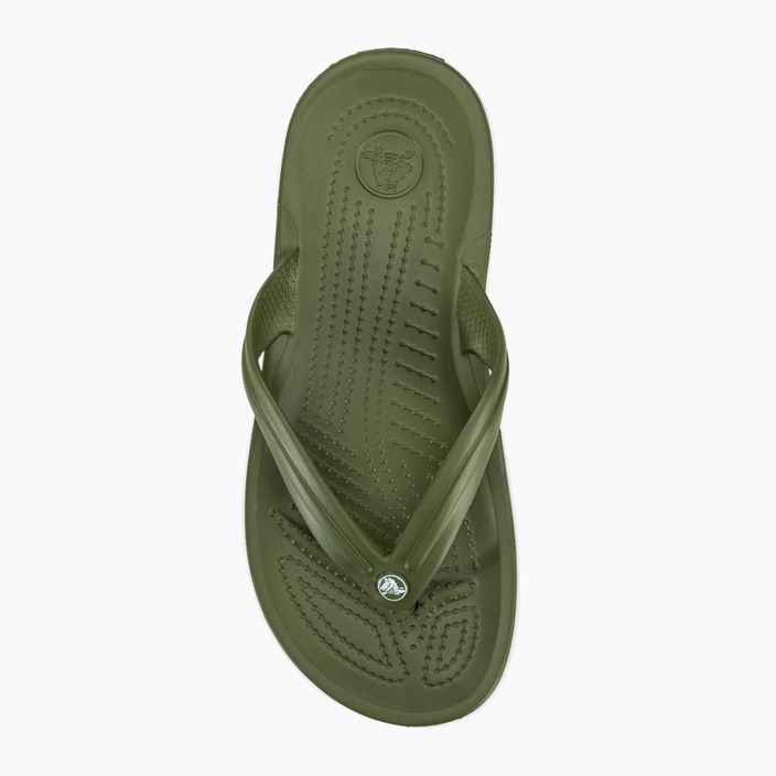 Crocs Crocband Flip Armee grün/weiß Pantoletten 6