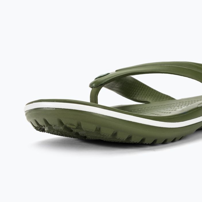 Crocs Crocband Flip Armee grün/weiß Pantoletten 8