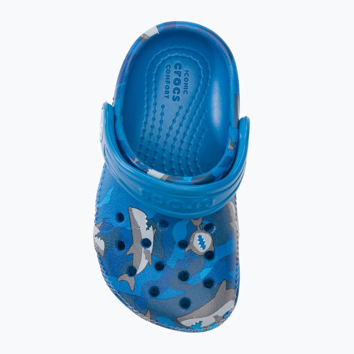 Crocs Classic Shark Clog prep blau Kinder-Flip-Flops 7