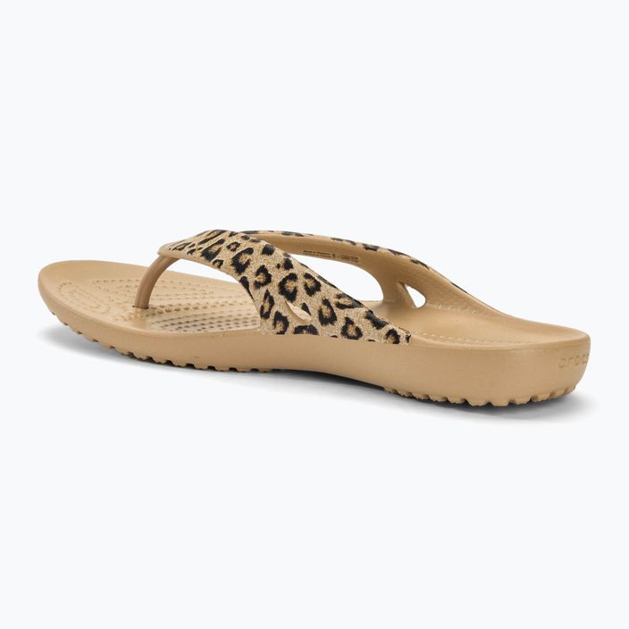 Flip-Flops Damen Crocs Kadee II Leopard leopard/gold 3