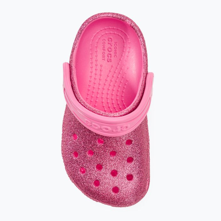 Crocs Classic Glitter Clog T rosa Limonade Kinder Pantoletten 7
