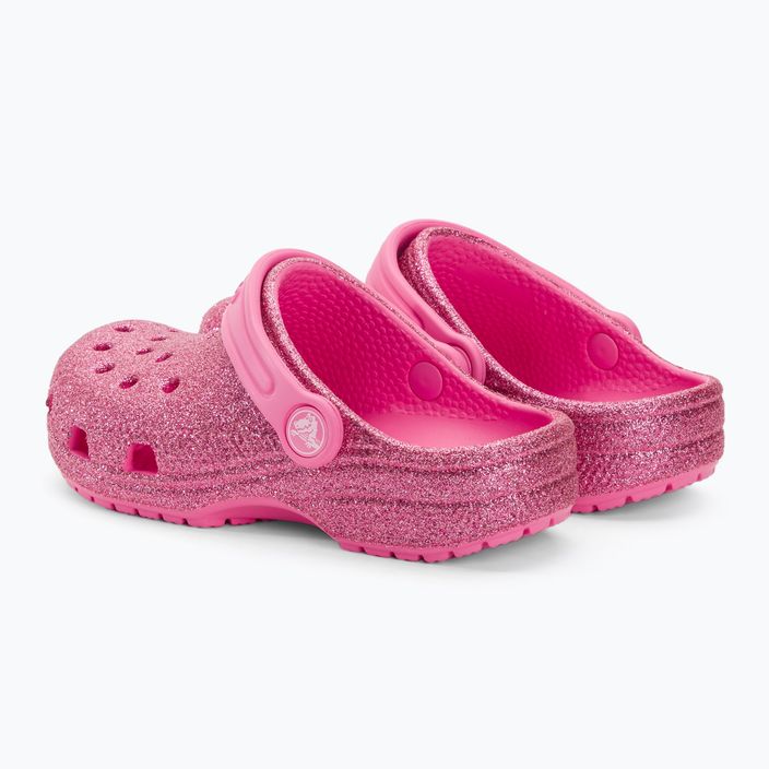 Crocs Classic Glitter Clog rosa Limonade Kinder-Pantoletten 4
