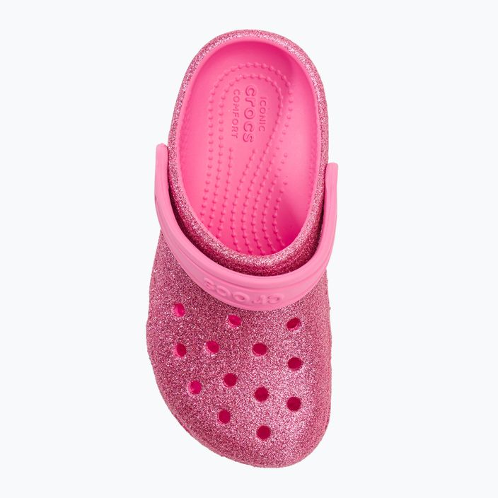 Crocs Classic Glitter Clog rosa Limonade Kinder-Pantoletten 7