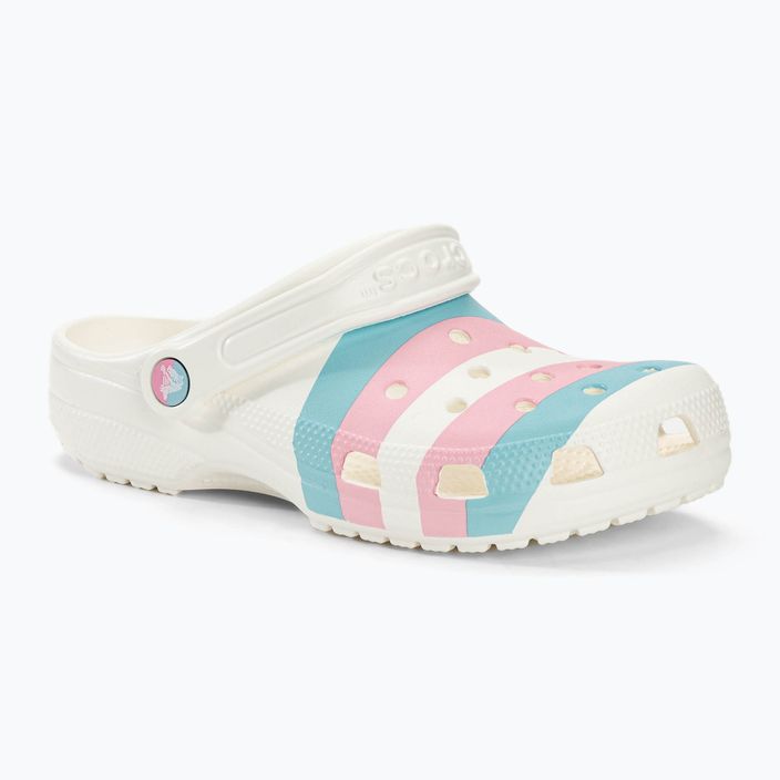 Slides Schlappen  Crocs Classic Seasonal Printed white/multi