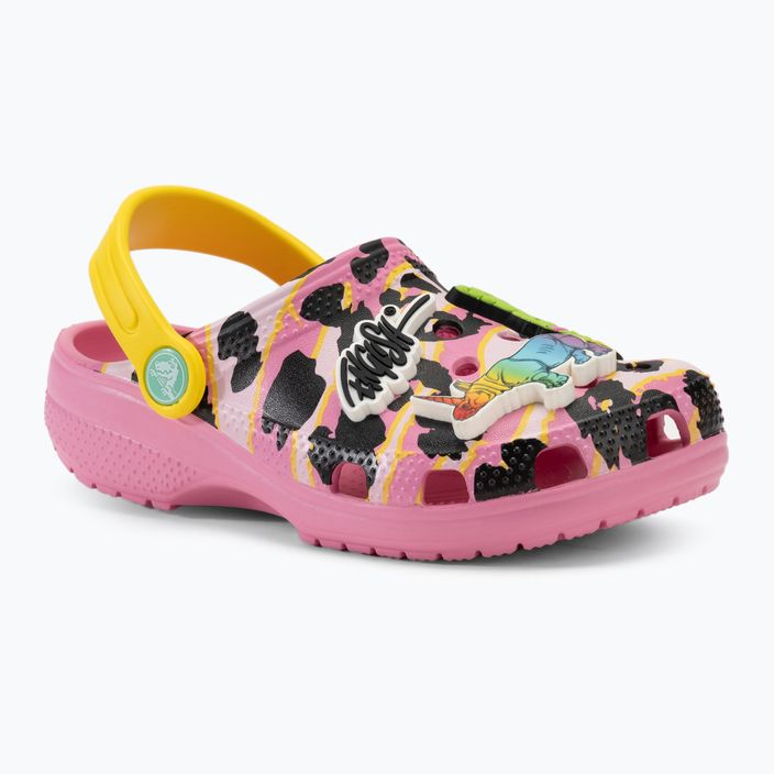 Crocs Ron English Party Animals Classic Clog Kinder Flip Flops rosa Limonade/Multi 4