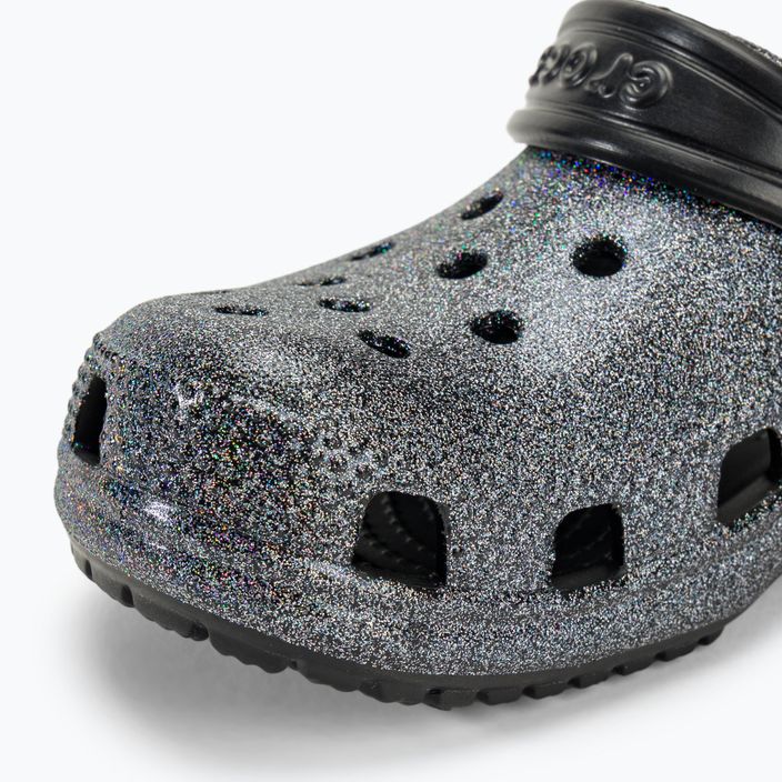Crocs Classic Glitter Clog schwarz Kinder-Flip-Flops 8