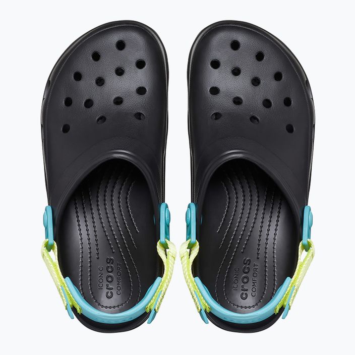 Crocs All Terrain Flip-Flops schwarz/mehrfarbig 12