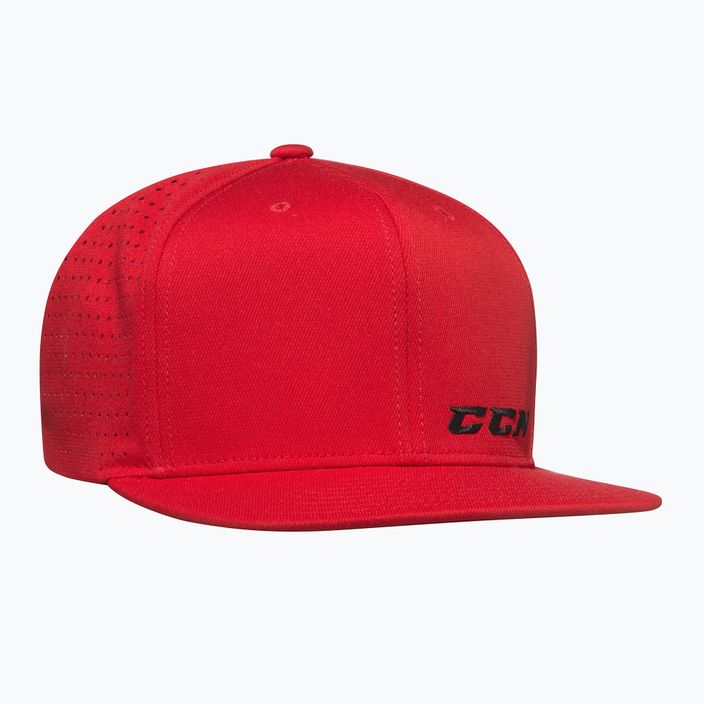 CCM Small Logo Flat Brim SR Baseballkappe rot