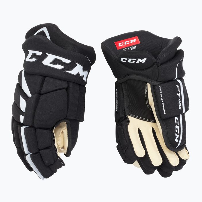 CCM Eishockeyhandschuhe FT485 SR schwarz/weiss 2