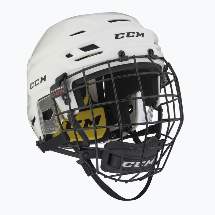 CCM Tacks 210 Combo weißer Eishockeyhelm