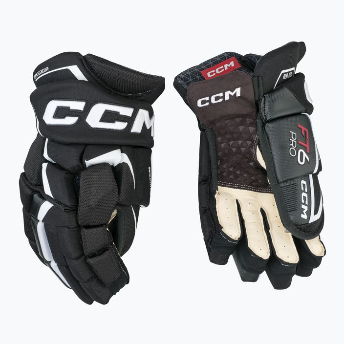 CCM JetSpeed Eishockeyhandschuhe FT6 Pro SR schwarz/weiss 2