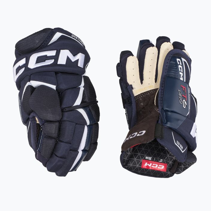 CCM JetSpeed FT6 Pro SR navy/weiß Hockey-Handschuhe