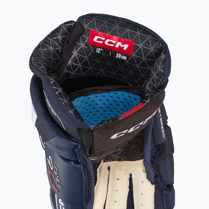 CCM JetSpeed FT6 Pro SR navy/weiß Hockey-Handschuhe 4