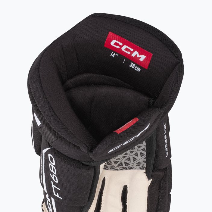 CCM JetSpeed Eishockeyhandschuhe FT680 SR schwarz/weiss 4