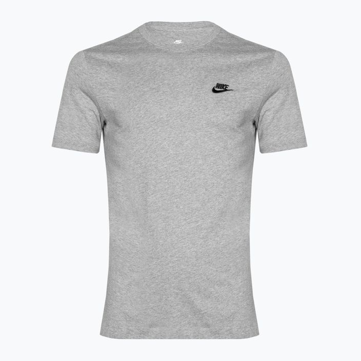 Herren Nike Sportswear Club dunkelgrau heather/schwarz T-shirt