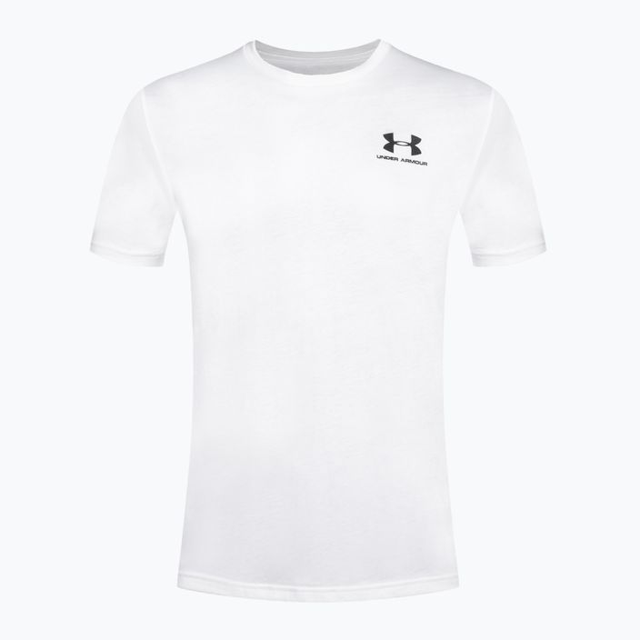 Herren Under Armour Sportstyle Left Chest SS Trainings-T-Shirt weiß/schwarz 4