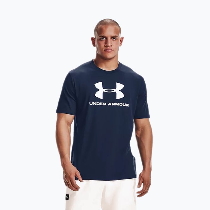 Under Armour UA Sportstyle Logo SS Herren Training T-Shirt navy blau 1329590 3