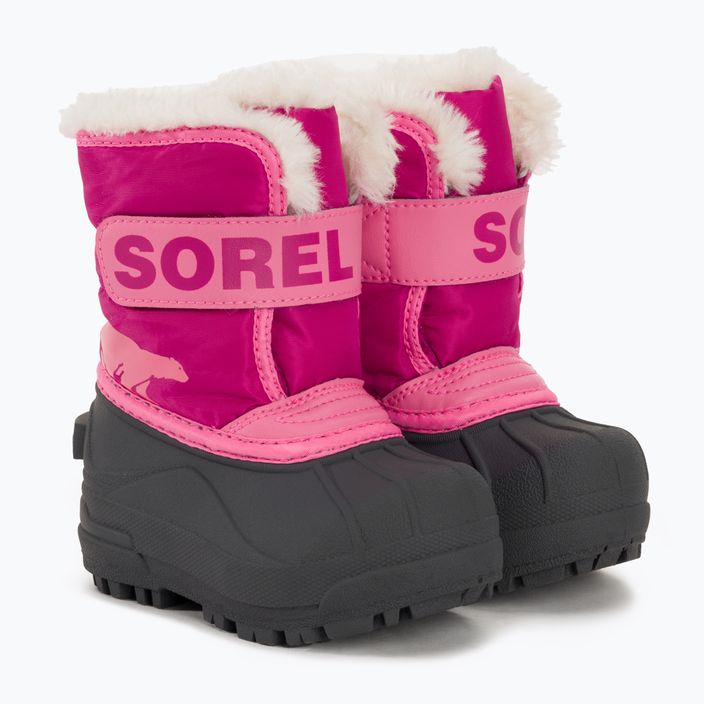 Sorel Snow Commander Kinder-Schneestiefel tropisch rosa/dunkelrosa 4