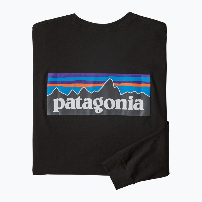 Patagonia P-6 Logo Responsibili Herren-Trekking-Longsleeve schwarz 6