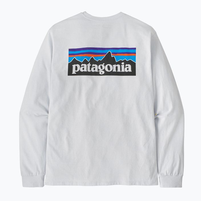 Herren Patagonia P-6 Logo Responsibili Longsleeve weiß 5