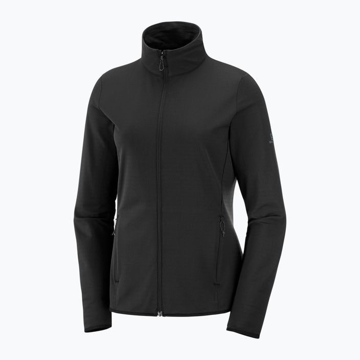Damen Fleece-Sweatshirt Salomon Outrack Full Zip Mid schwarz LC13582 4