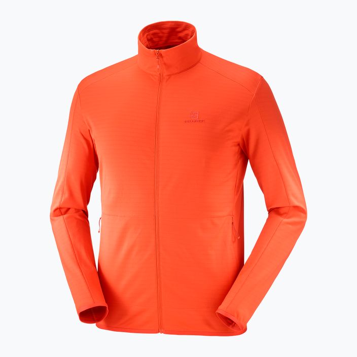 Herren Fleece-Sweatshirt Salomon Outrack Full Zip Mid orange LC17116