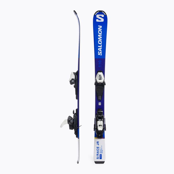 Ski Kinder Salomon S Race Jr. + C5 blau L47421 2