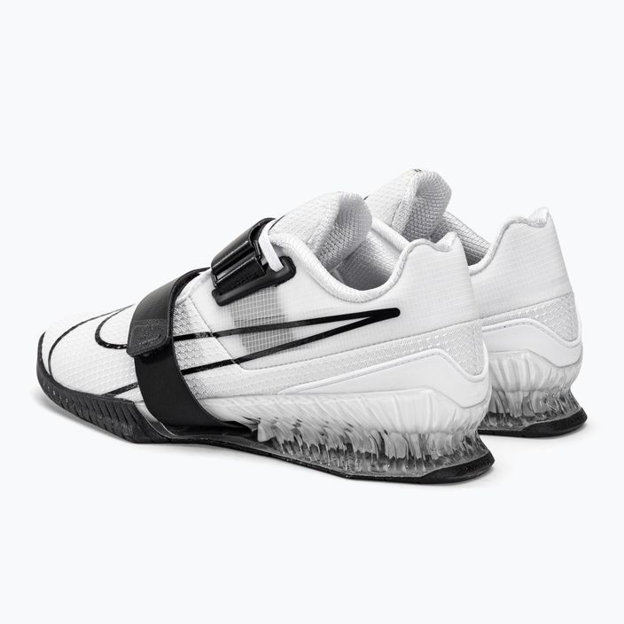 Nike Romaleos 4 weiß/schwarzer Kraftdreikampfschuh 3