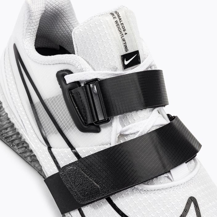 Nike Romaleos 4 weiß/schwarzer Kraftdreikampfschuh 8