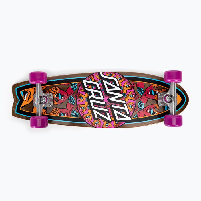 Cruiser Skateboard Santa Cruz Cruzer Mandala Hand Shark 8.8 braun 124573