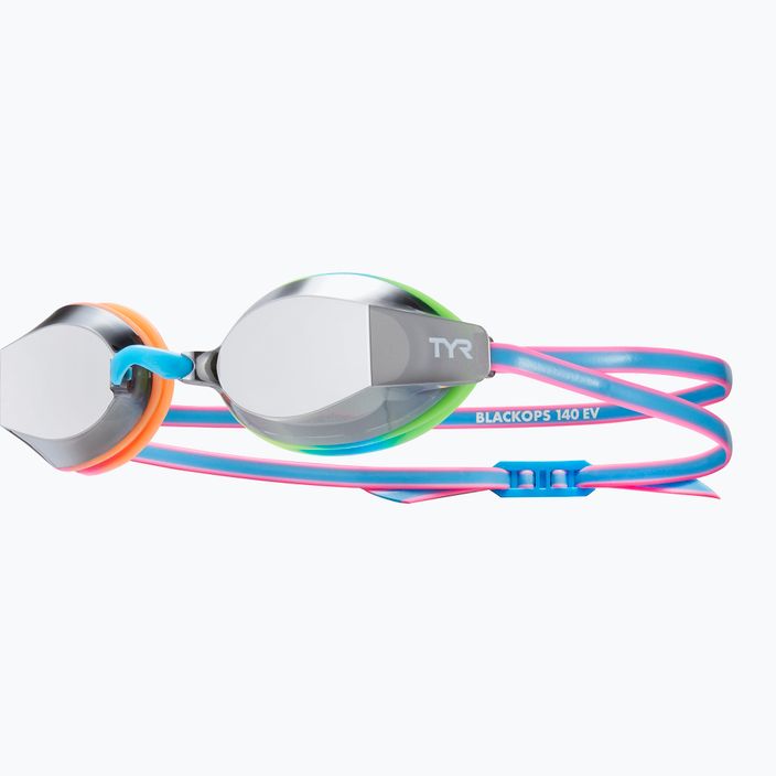 TYR Kinderschwimmbrille Blackops 140 Ev Racing Verspiegelt silber/ blau/ rosa