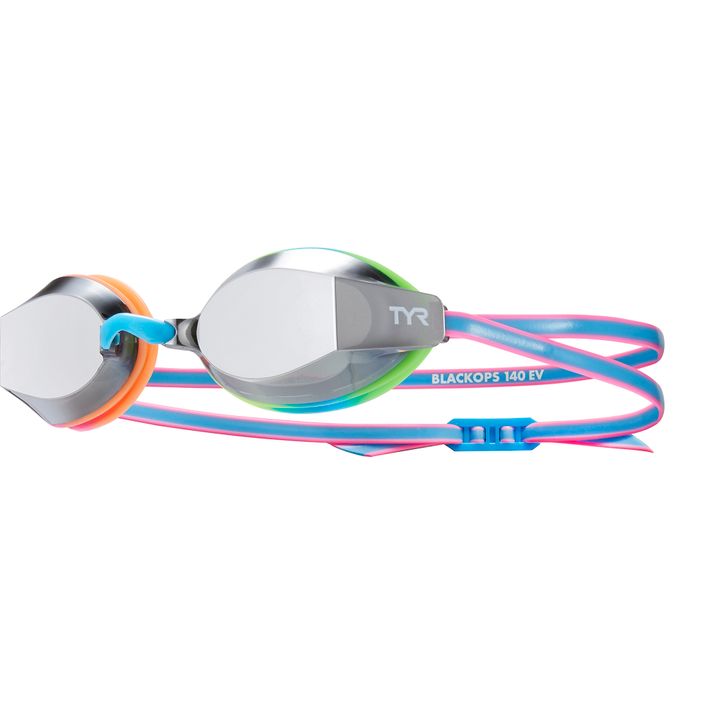 TYR Kinderschwimmbrille Blackops 140 Ev Racing Verspiegelt silber/ blau/ rosa 2