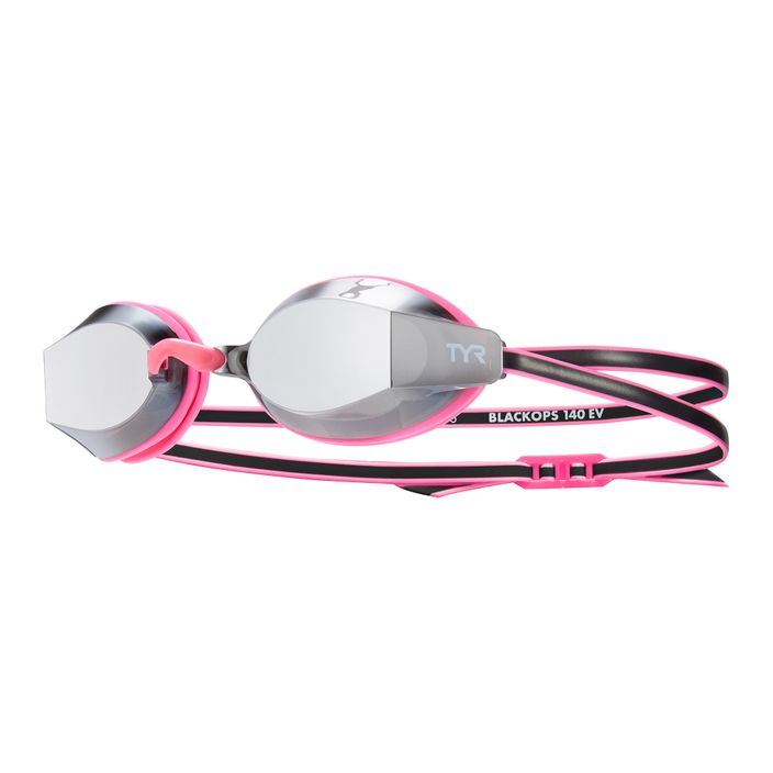 TYR Kinderschwimmbrille Blackops 140 Ev Racing Verspiegelt silber/ rosa/ schwarz 2