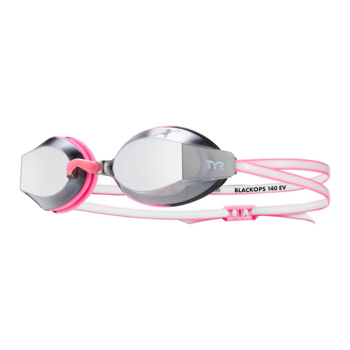 Damen Schwimmbrille TYR Blackops 140 Ev Racing Verspiegelt silber/ rosa/ weiß 2